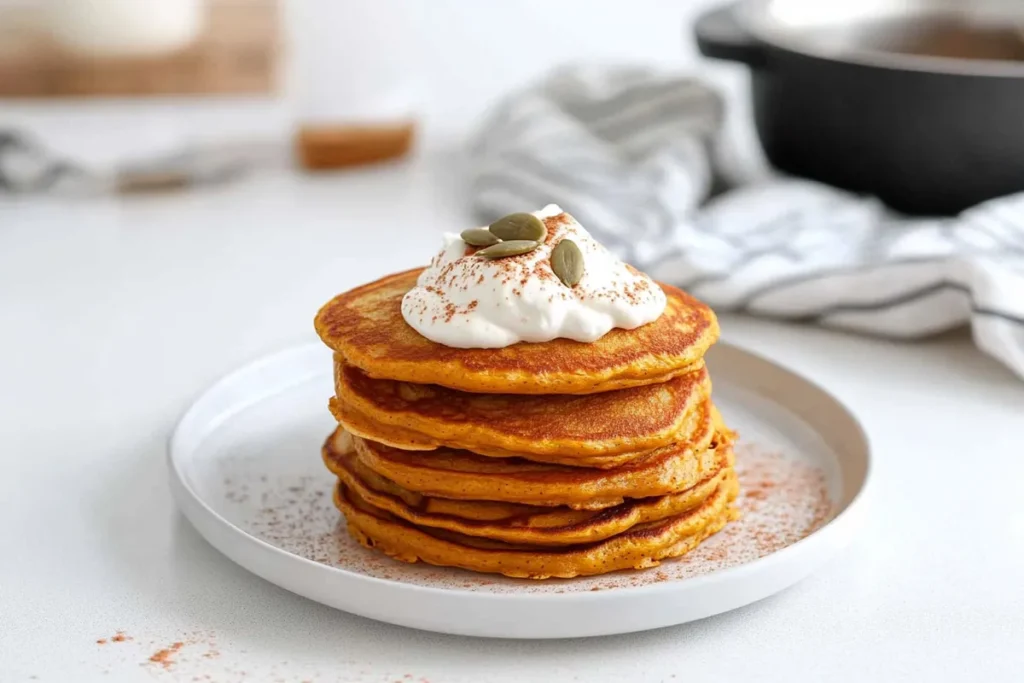 cottage cheese pumpkin pancakes